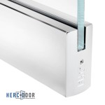 R4S12 without Lock, FHC 4" Square Door Rail 35-3/4" Without Lock - 1/2" Glass